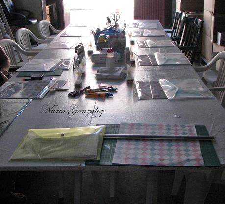 1º taller de Scrapbook en la papelería Doema,Mairena del Alcor