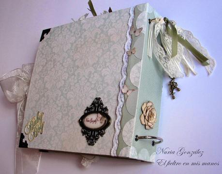 Álbum de bebe de scrapbook...esperando a Joel