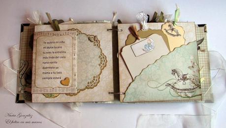 Álbum de bebe de scrapbook...esperando a Joel