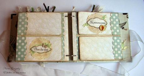 Álbum de bebe de scrapbook...esperando a Joel