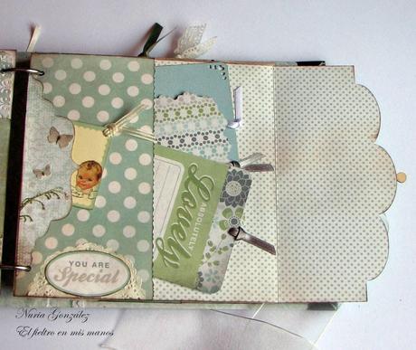 Álbum de bebe de scrapbook...esperando a Joel