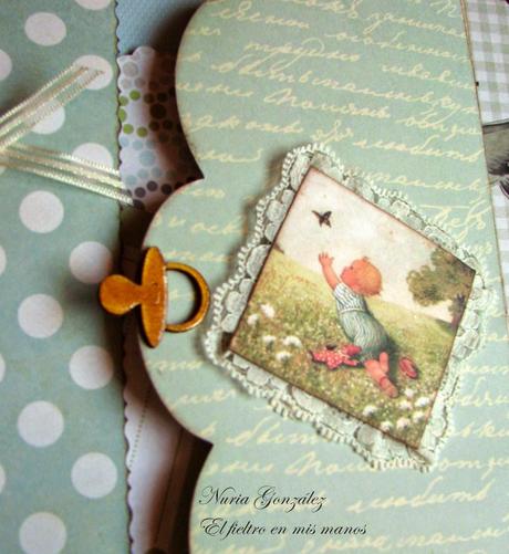 Álbum de bebe de scrapbook...esperando a Joel