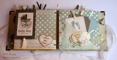 Álbum de bebe de scrapbook...esperando a Joel