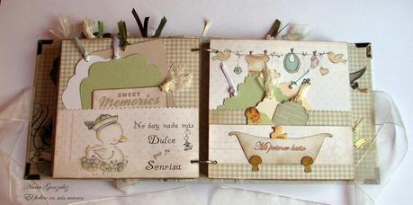 Álbum de bebe de scrapbook...esperando a Joel