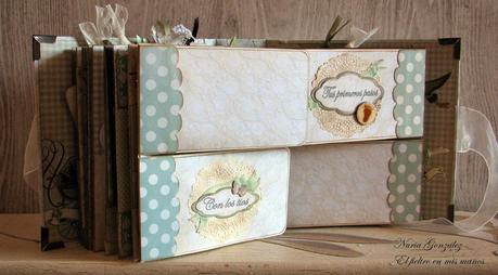 Álbum de bebe de scrapbook...esperando a Joel