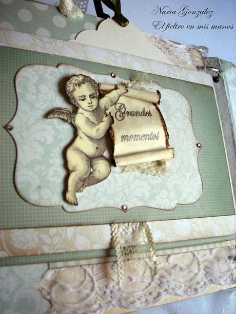 Álbum de bebe de scrapbook...esperando a Joel