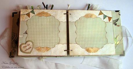 Álbum de bebe de scrapbook...esperando a Joel