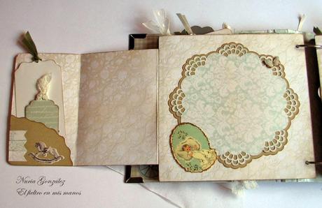 Álbum de bebe de scrapbook...esperando a Joel