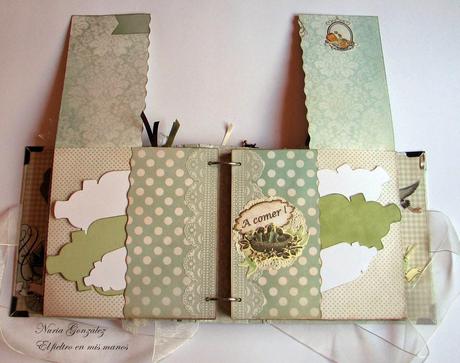 Álbum de bebe de scrapbook...esperando a Joel