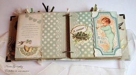 Álbum de bebe de scrapbook...esperando a Joel