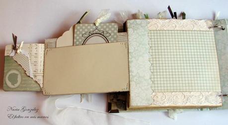 Álbum de bebe de scrapbook...esperando a Joel