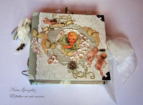 Álbum de bebe de scrapbook...esperando a Joel