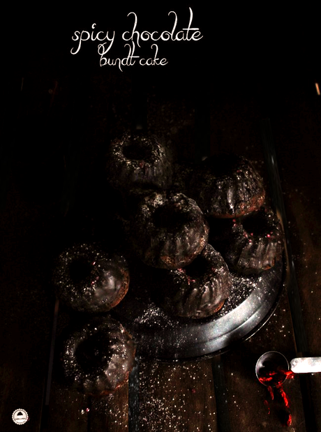 Spicy Chocolate Mini Bundt Cake #BundtBakers