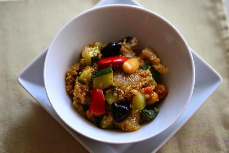 QUINOA CON VERDURAS Y FRUTOS SECOS: