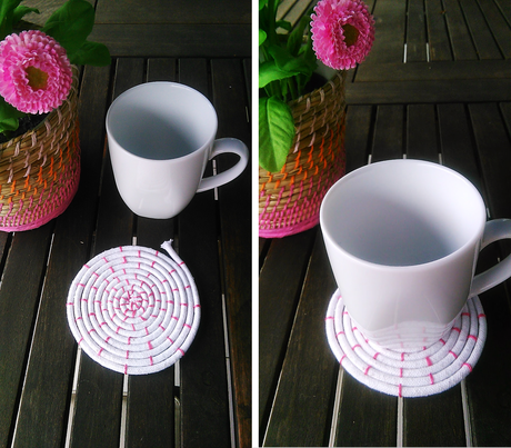 DIY: Posavasos con cuerda de algodón.