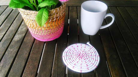 DIY: Posavasos con cuerda de algodón.