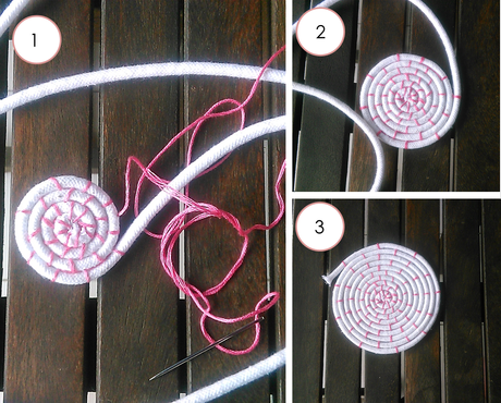 DIY: Posavasos con cuerda de algodón.