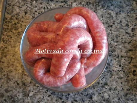 Salchichas con pimientos