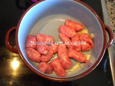 Salchichas con pimientos