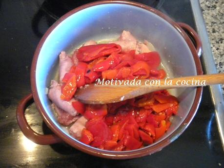 Salchichas con pimientos