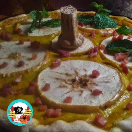 Quiche de calabaza y manzana