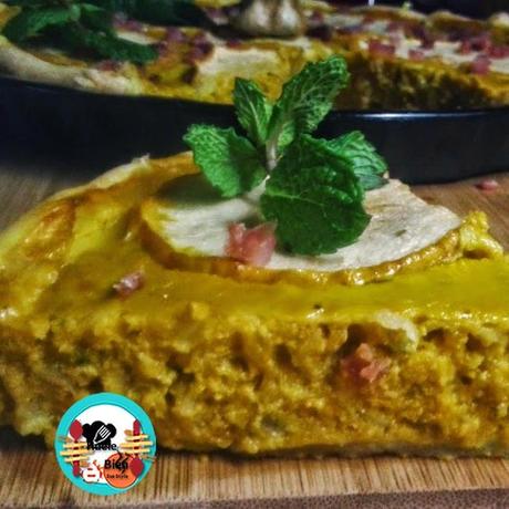 Quiche de calabaza y manzana