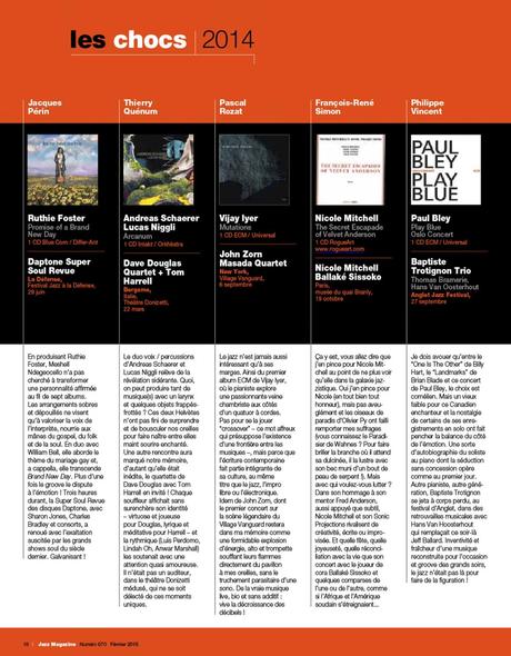 Jazz Magazine, Mejores discos año 2014-CHOC