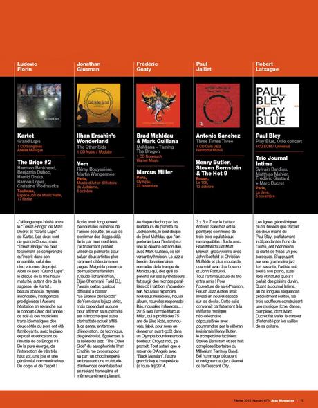 Jazz Magazine, Mejores discos año 2014-CHOC