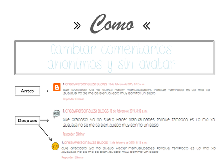 como personalizar Comentarios anónimos y sin avatar en blogger.