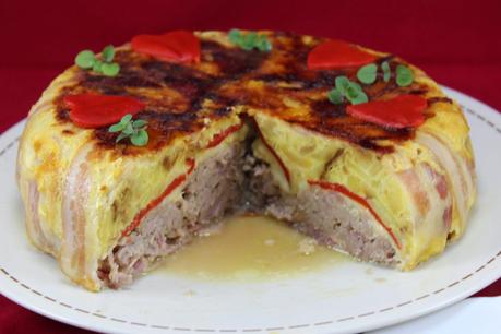 Pastel de tortilla y carne olla GM