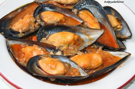 Mejillones con salsa picante Mejillones con salsa picante
