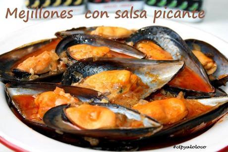 Mejillones con salsa picante Mejillones con salsa picante