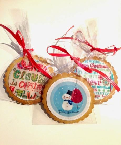 GALLETAS DE NAVIDAD DECORADAS CON PAPEL DE AZÚCAR