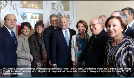 Pelosi y delegación por levantar el bloqueo: fueron recibidos por Díaz-Canel [+ videos]