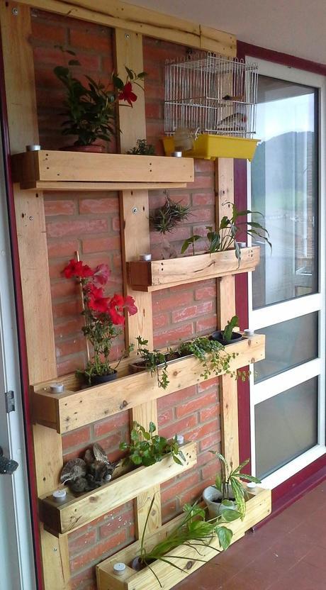 Maceteros a partir de dos palets