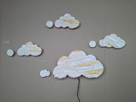 Lámpara atardecer con nubes