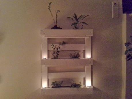 Palé convertido en macetero colgante Palé convertido en macetero colgante