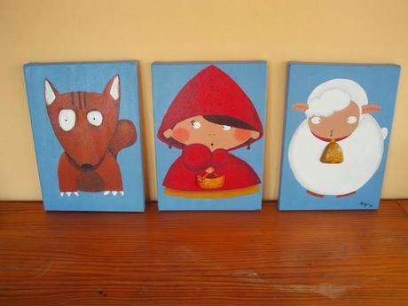 Composición Caperucita, el lobo y un corderito Composición Caperucita, el lobo y un corderito