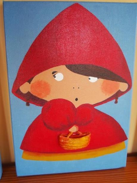 Composición Caperucita, el lobo y un corderito