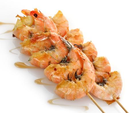 Brochettes de Camarones