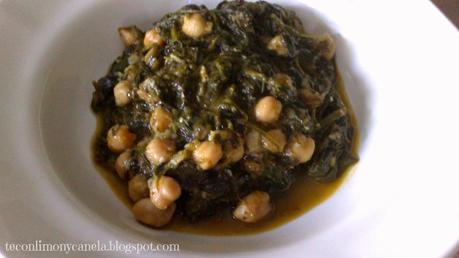 ESPINACAS CON GARBANZOS (Reto Recetas Sanas)