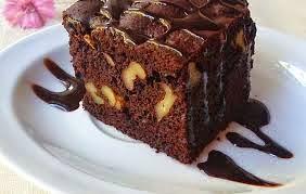 BROWNIE CHOCOLATE  CON NUECES AL MICROONDAS