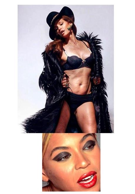 Cindy Crawford Beyoncé no photoshop