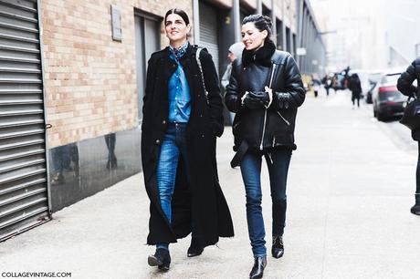 New_York_Fashion_Week-Fall_Winter_2015-Street_Style-NYFW-total_Denim-Long_Coat-Aviator_Jacket-