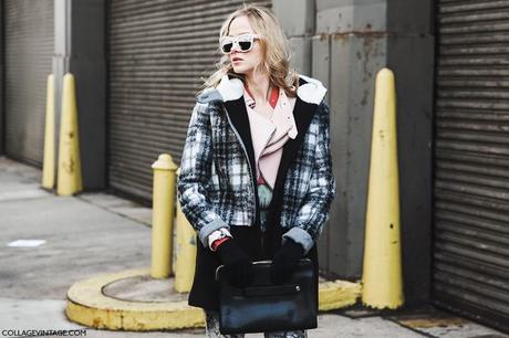 New_York_Fashion_Week-Fall_Winter_2015-Street_Style-NYFW-Layers-Checked_Coat-