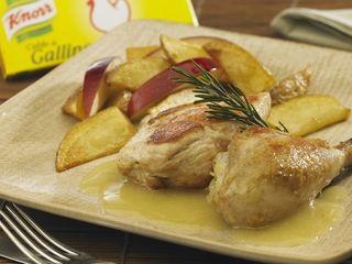 POLLO A LA CREMA DE MANZANAS