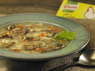 SOPA CRIOLLA DE HONGOS Y ARROZ INTEGRAL