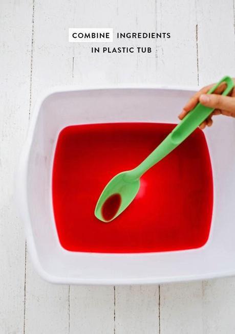 DIY Mantel individual teñido Dip Dye.