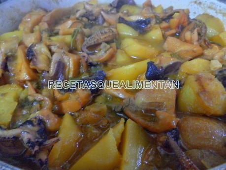 CAZUELA DE CHOCO CON PATATAS