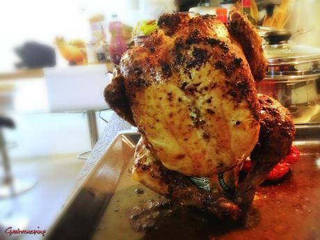 Pollo entero asado